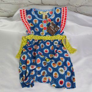 MATILDA JANE 'TEACHER'S PET' BUBBLE ROMPER SIDE-TIES MJ '2017' ORIGINAL NEWĥ